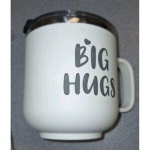 New White Tumbler Mug Cup 14 Oz With Leak Proof Lid Big Hugs